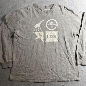 Vintage LRG Shirt Men XL Gray Big Logo Thermal Long Sleeve Lifted Research Group